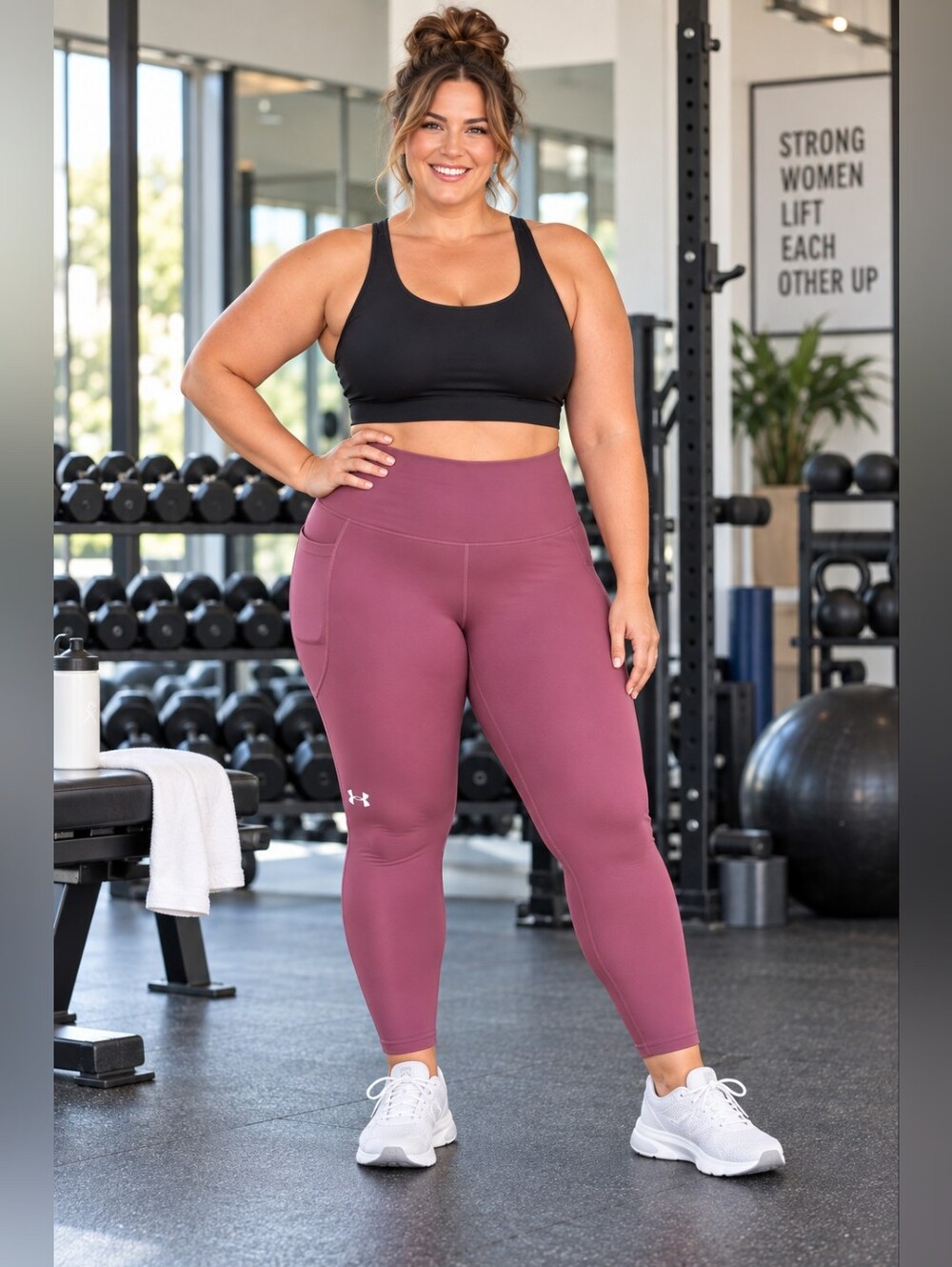 Under Armour Tech HeatGear Fuchsia Ankle Leggings 1X Athleisure Gym Workout